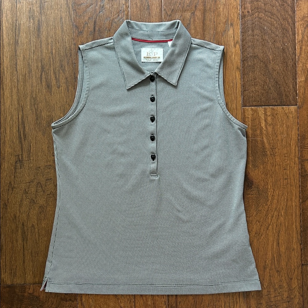 Golf Skort (4) and Sleeveless Polo (M) Black and White Lopez EP PRO - Picture 2 of 15